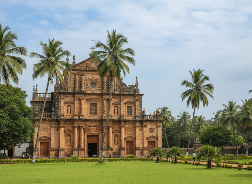 Illustrative image representing the historic Basilica of Bom Jesus and the heritage landscape of Old Goa.